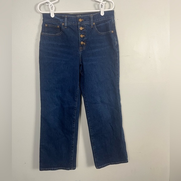 J.Crew Factory Full Length Wide Leg dark wash jeans size 29 petite - Picture 1 of 5